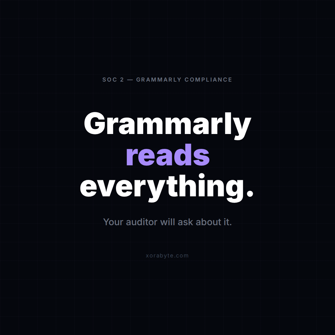 Grammarly reads everything: your auditor will ask about it