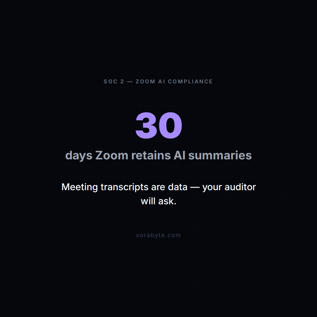 Zoom AI retains meeting summaries for 30 days: treat transcripts as data